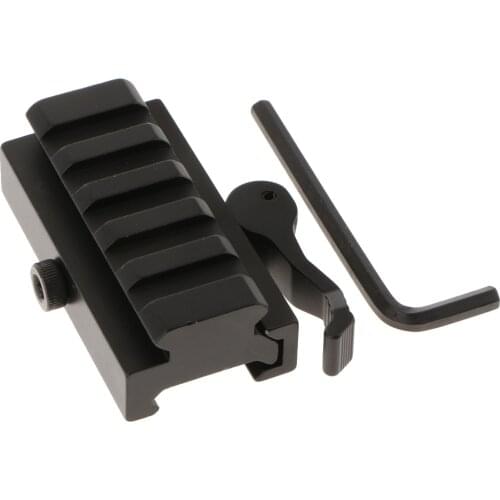 1/2" QD Quick Release Riser Scope Mount For 20mm Picatinny Rail Base Black
