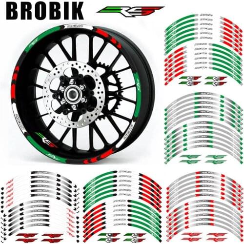 BROBIK For APRILIA RS125 Motorcycle 17inch Wheel Sticker Decal Reflective Rim Bike