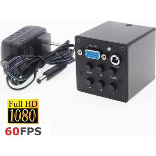 1920 x 1080P 2MP 60FPS FHD HD VGA C CS Mount Digital Industry Industrial Microscope Video Camera Lens Ring LED Ring Light C2828