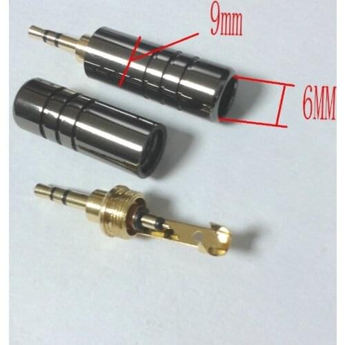 20pcs Copper Gold Plated 2.5mm Male Stereo Jack Plug soldering CONNECTOR DIY New