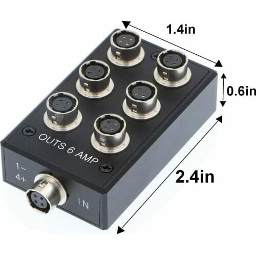 Alvins Cables 4 Pin Hirose HR10A-7R-4S Splitter Box for Sound Devices 688 633 Zoom F8 Adapter