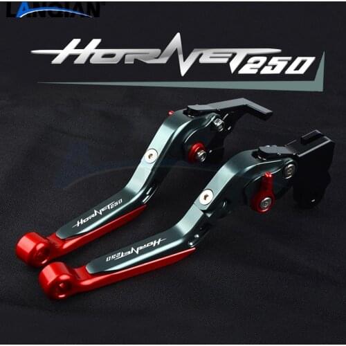 For Honda Hornet 250 Motorcycle Aluminum Adjustable Extendable Foldable Brake Clutch Levers Hornet 250 2001 Accessories