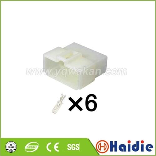 Free shipping 5sets 6pin auto plastic electric plug male wiring harness connector with terminals