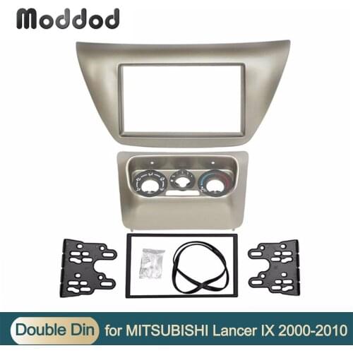 Center AC Control Panel Double Din Radio Fascia for 2006 Mitsubishi Lancer IX Aftermarkets Stereo Fascia Dash Kit Frame