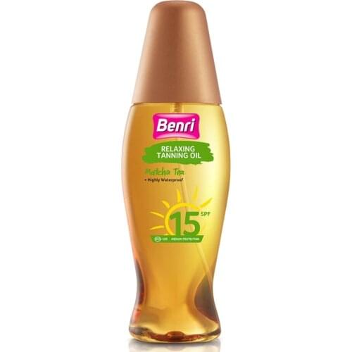 Benri Matcha Tea Relaxing Tanning Oil SPF15 150 ml