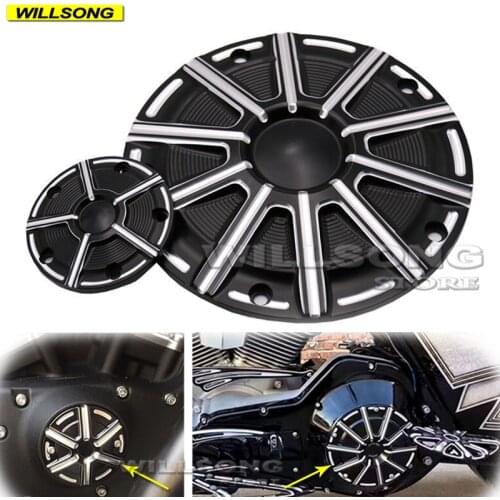 Engine Case Guard Derby Timer Cover Crash Protector Slider For Harley Davidson Softail Fat Boy Lo Road King Dyna Street Ultra