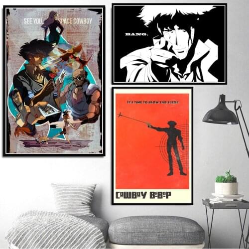 Cowboy Bebop Classic Japanese Anime Comic Poster And Prints Wall Art Canvas Painting Wall Pictures For Living Room Home Decor