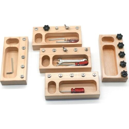 Montessori Screw Board Set Practical Life Material Tools Learning Educational Toy For Toddlers Juguetes Montessori D1564H