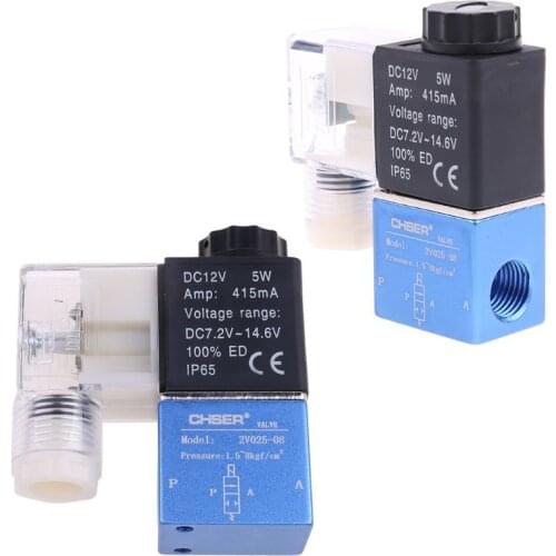 12V 24V Pneumatic Electric Solenoid Valve 2 Position 2 Port Normally Closed