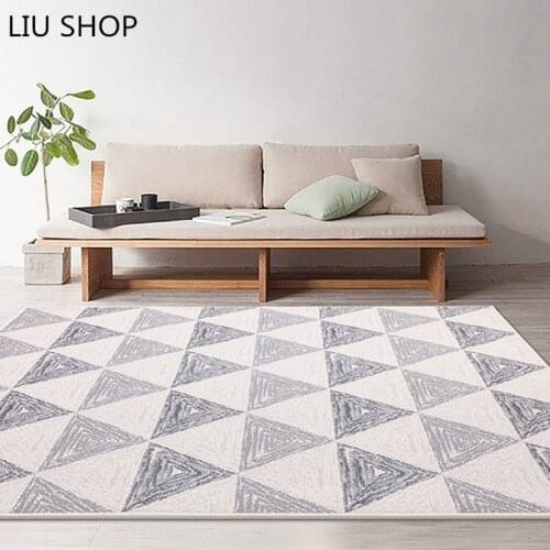 European style grey color stripe Area rugs bedroom Mat Non-slip Floor Rug super soft Decorative antistat Carpet for living room