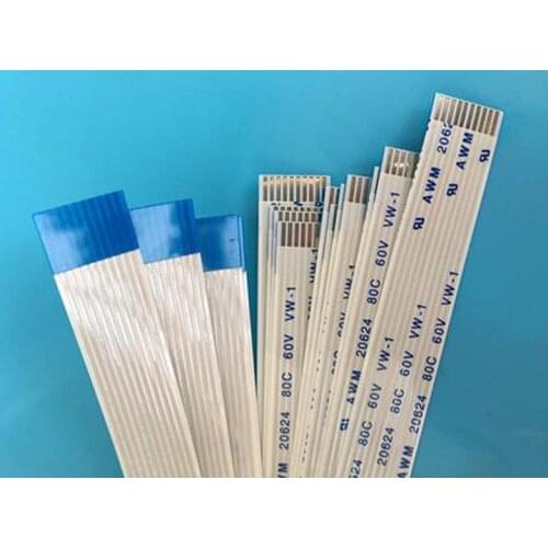 500pcs FPC Connector FFC Soft Cable 1.0mm Pitch 9 core 10MM Width 20cm Long Reverse ffc Flat Cable