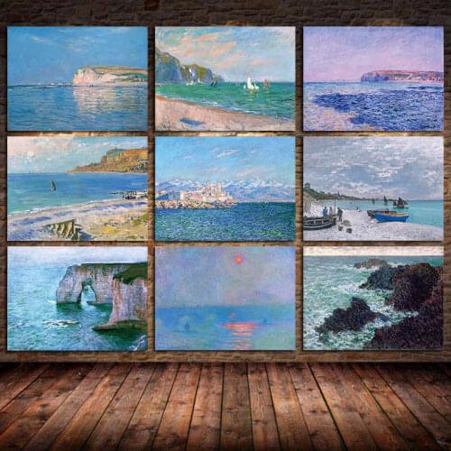 Famous Claude Monet Oil Canvas Painting Posters and Prints Cuadros Wall Art Pictures for Bedroom Living Room Home Decor Unframed