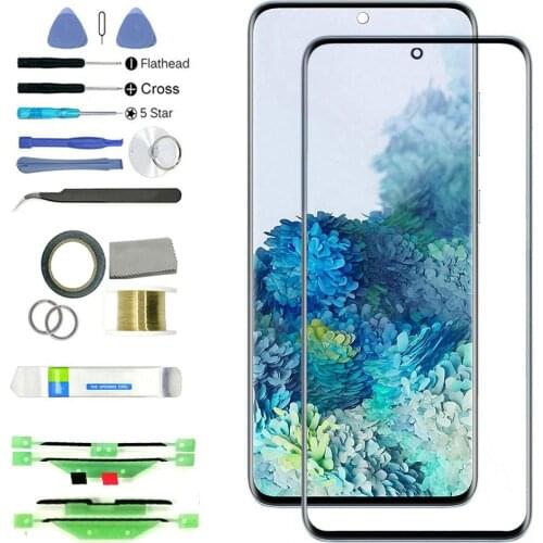 Replacement Front Glass Lens Screen Repair Kit for Samsung Galaxy S20 Plus Ultra