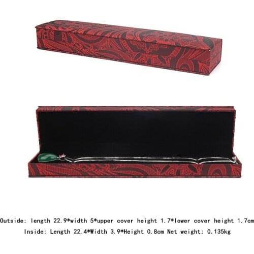 Red Necklace Jewelry Display Storage Packaging Box For Women Wedding Ring Bracelet Earring Pendent Jewellery Organizer For Lover
