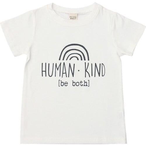 1-8Yrs Summer Children Girls Rainbow T-Shirt Clothes Short Sleeve T-shirts Baby Girls Clothes Outfits