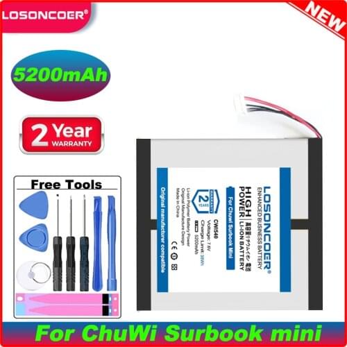 LOSONCOER 5200mAh For ChuWi Surbook Mini & CWI540 Tablet PC NV30140146-2S Battery Batteries
