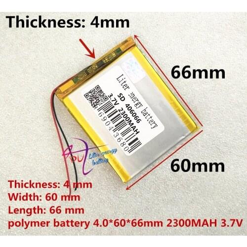 Best battery brand 3.7 polymer lithium battery 406066 2300mah small toy MP4 GPS MP3 navigation mobile power supply 406065