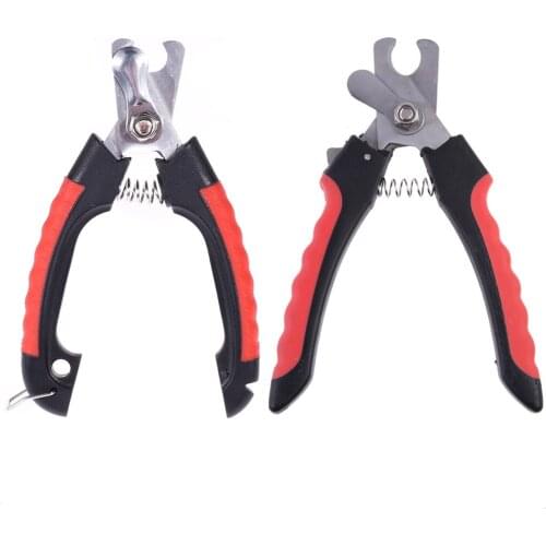 Pet Dog Nail Clipper Cutter Stainless Steel Grooming Scissors Clippers for Animals Cats with Lock Size S M