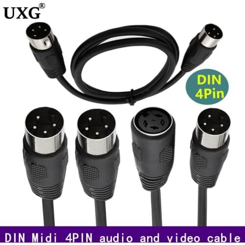 Big Din 4pin Male To Male & Female MIDI Cable Cord Connector For Audio And Video Security Digital Data Machine Beauty Instrument