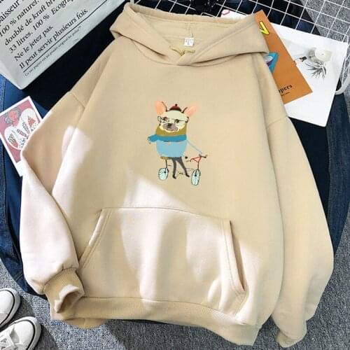 Oversized Cute Kawaii Hoodies Dog Print Sweatshirt top clothes Hoody Female carton casual Womens Hoodies Full Sleeve for Women