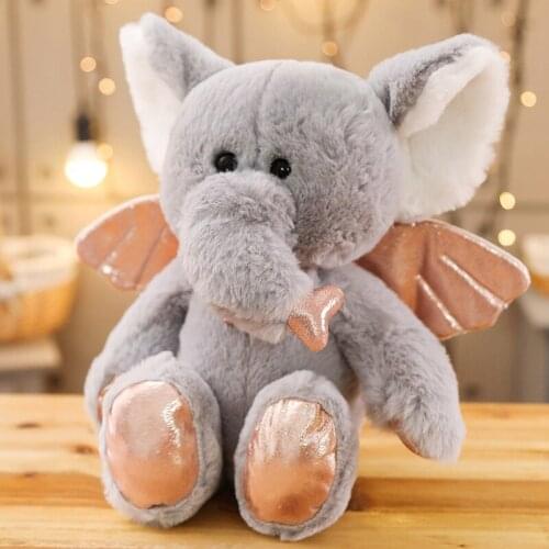 Kawaii Elephant Rabbit Sheep Mouse Plush Toy Cute Angel Elephant Doll Animal Stuffed Soft Pillow Baby Kids Toys Children Gift