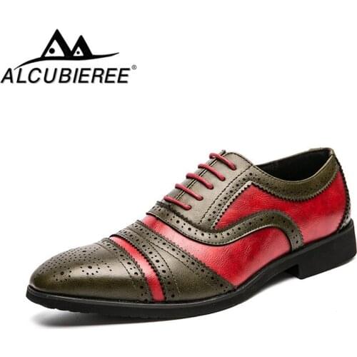 Brand Men Shoes Top Quality Oxfords British Style Men Leather Bullock Carved Dress Shoes Business Formal Shoes Men Plus Size 48