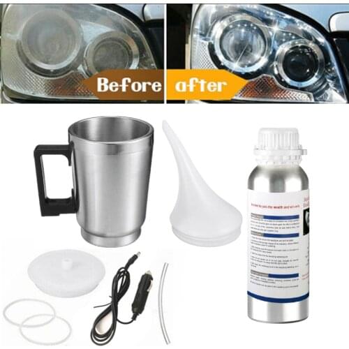 Car Headlights Washer Chemical Headlight Polishing Kit Headlight Restoration Polymer Liquid Headlights Headlight Repair Mug Set