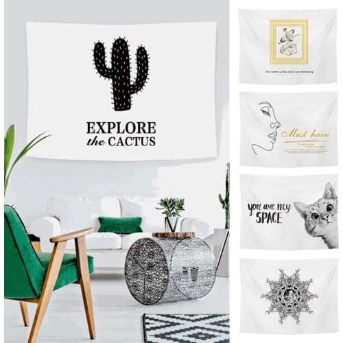 Wall Hanging Tapestry Nordic Photo Background Decoration Wall Tapestry Gorgeous Cartoon Pattern Tapestries Room Bedroom Decor