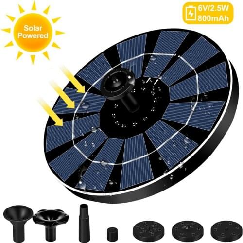 Originally Selling 6V 2.5W Solar Fountain Floating Solar Fountains Solar Pump Pool Pond Swimming Pools Water Fountain Bird Bath
