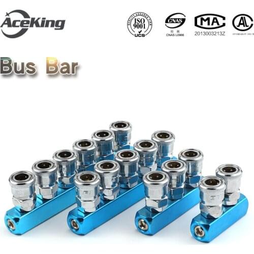 Pneumatic multi-pipe C type quick plug joint sml-2/3/4/5/6 bus-bar multi-way exhaust air source branch straight two, three, four