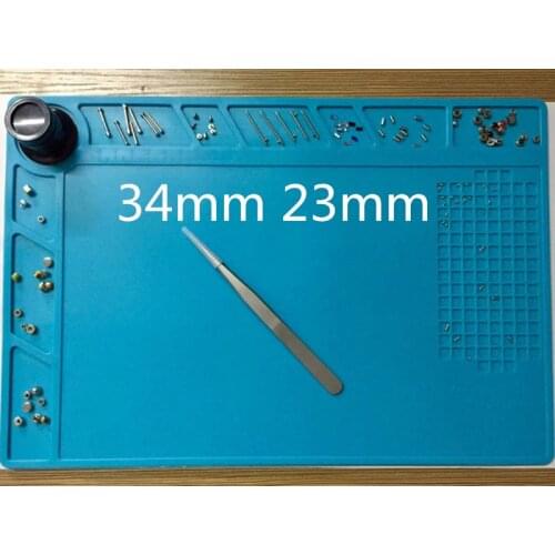 34cm x 23cm Silicone Insulation Pad Thermostable Anti-corrosive Watch Repair Work Pad Mat Soldering Station Tool for Watchmaker