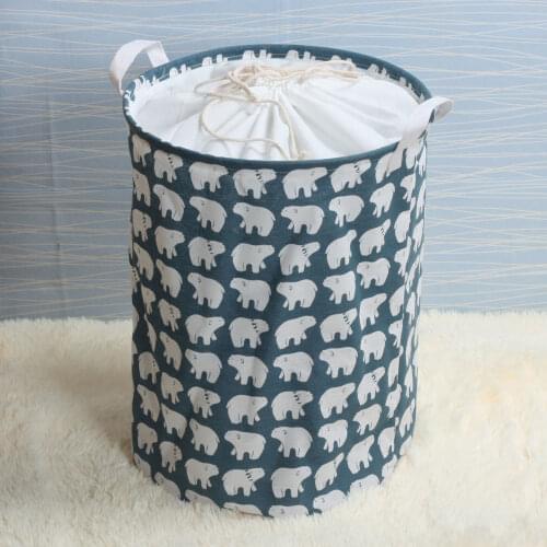 35*45cm Basket For Toys Linen Laundry Basket Folding Dirty Clothes Storage Storage Basket With Cover