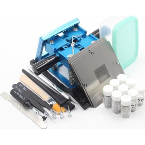 BGA fixtures 90x90 Reballing Station Reballing Bga Sik tin template for Laptop Game Console 10pcs Stencil with Gifts