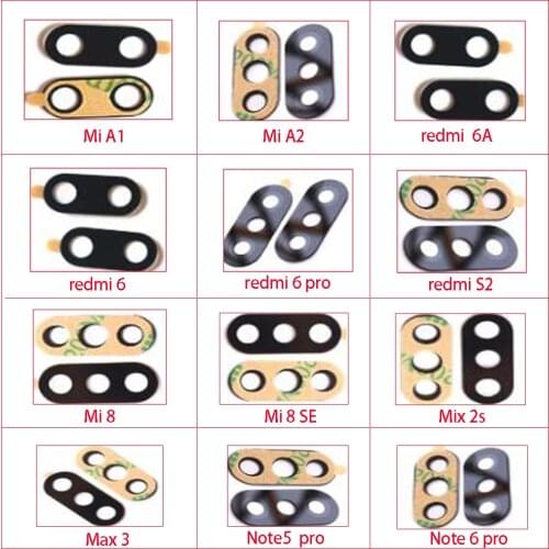 Rear back camera glass lens for Xiaomi Redmi 5 6 6A plus pro/S2/Y2 /Note 4 5 6 7/Mi A1 A2 lite 8 SE/Mi mix 2S/Mi Max 3 Rear Back
