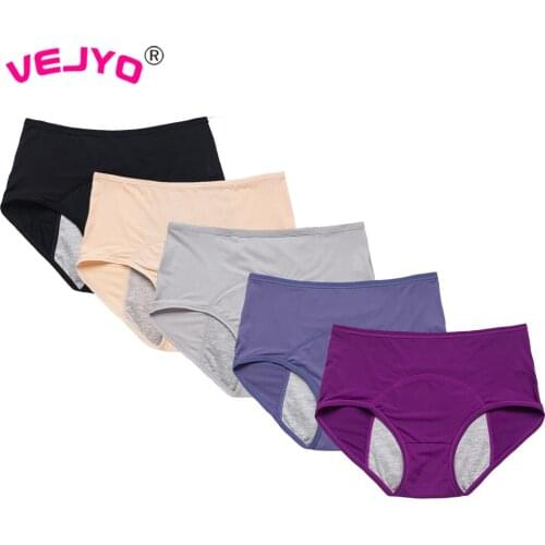 5Pcs Leak Proof Menstrual Period Panties Women Underwear Physiological Pants Breathable Cotton Crotch Seamless Female Briefs