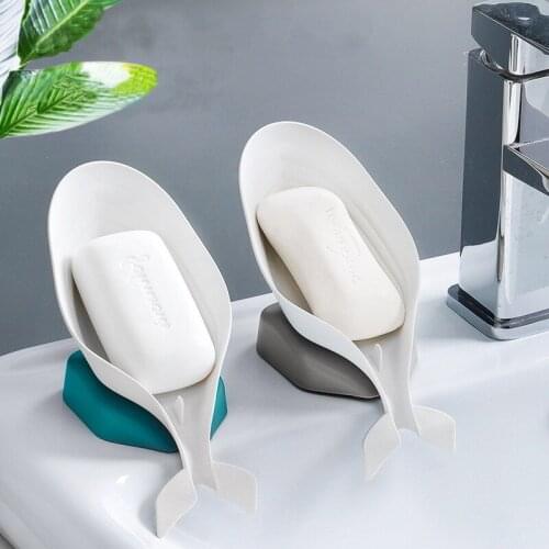 Dolphin Shape Soap Box Bathroom Soap Holder Dish Kitchen Storage Plate Tray Household Soap Holder Case Toilet Supplies Gadgets