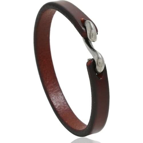 ZV New Simple Leather Braided Retro Attractive Cowhide Bracelet Men Jewelry Gift Fashion All-match Punk Rock Party Bangle