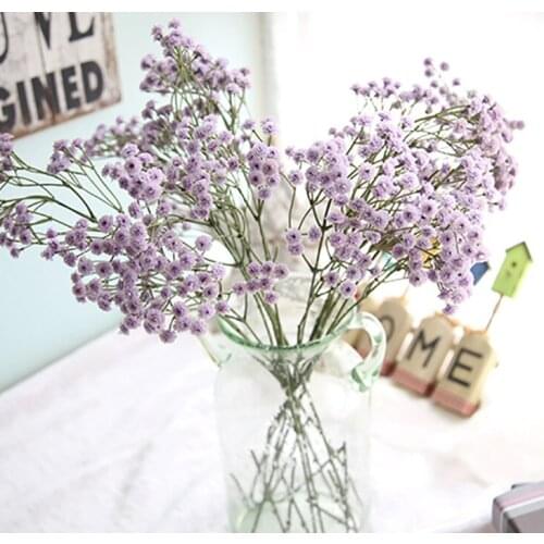 10PCS 65cm Gypsophila Artificial Flowers DIY Floral Bouquets Arrangement Wedding Home Bedroom Decoration 90Heads Fake Flowers