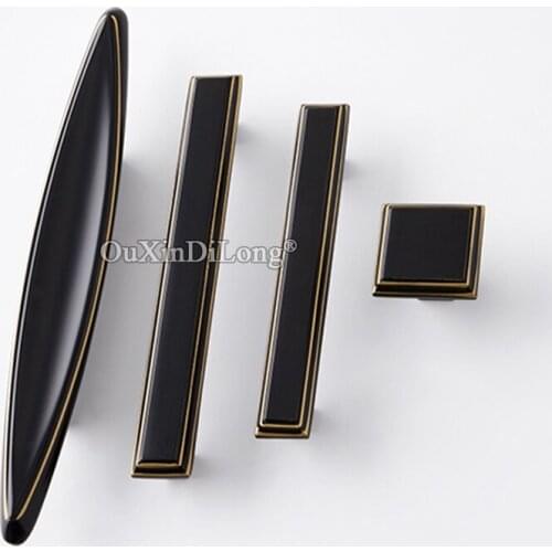 High Quality 2PCS European Solid Brass Kitchen Cabinet Door Handles Cupboard Wardrobe Drawer TV Cabinet Pulls Handles and Knobs