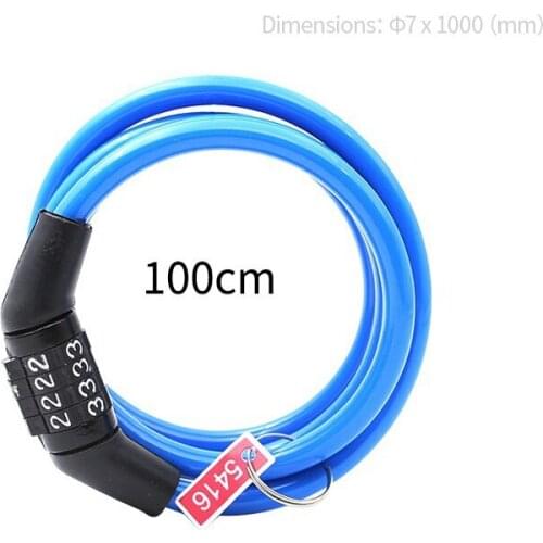 4-Digit Password Bicycle Code Lock Mountain Bike Portable Security Anti-theft Cable Lock Steel Wire Lock Bicycle safety Parts