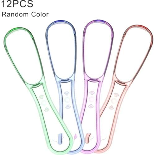 5Pcs Oral Hygiene Tongue Scraper Cleaner Mouth Hand Scraper Brush Cleaning Dental Care Color Random