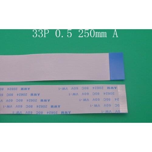 50PCS FFC FPC flat flexible cable 0.5mm pitch 33pin 33 PIN Forward Same Side Length 250mm width 17mm Ribbon Flex Cable type A