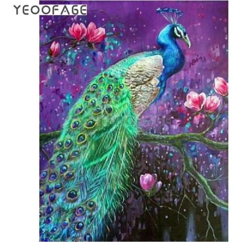 Diamond embroidery mosaic peacock picture Crafts full diy animal 5d diamond painting Cross Stitch Kits handmade home Decor