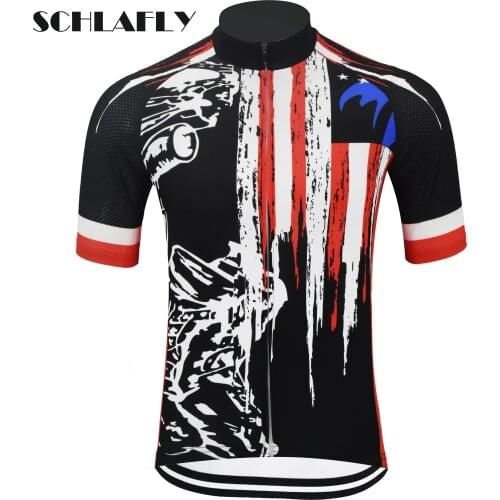 America cycling jersey short sleeve bike wear dropshipping black jersey road jersey cycling clothing schlafly cycling top