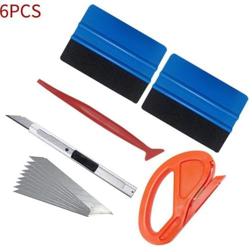 Car Vinyl Wrap Window Tint Film Tool Kit Felt Squeegee Cutter Snap-off Blades Zippy Vinyl Cutter Squeegee Vehicle Accessories