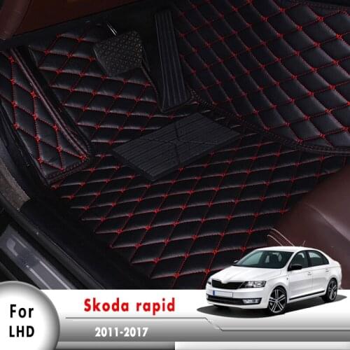 Car Floor Mats For Skoda Rapid 2019 2018 2017 2016 2015 2014 2013 Custom Rug Auto Interior Foot Carpets Accessories Car-styling