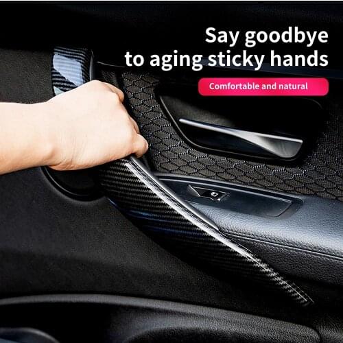 Car inner door handles For BMW F30 F32 3 series Piano black Carbon fiber color auto door interior left right door handle replace