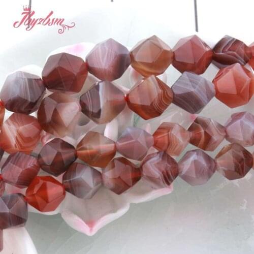 8mm 10mm Faceted Botswana Agates Beads Natural Stone Beads For Woman Necklace Bracelets Jewelry Making DIY 15" Free Shipping