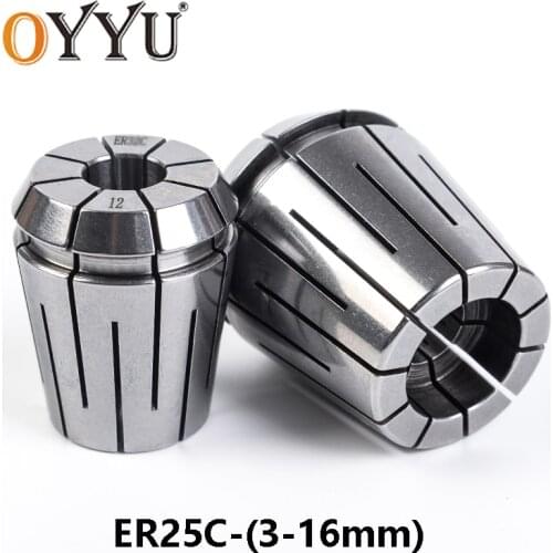 OYYU ER25C High Precision Collet Machine Tools Accessory Water Stop Spring Collet Chuck ER25 3 4 5 6 7 8 9 10 11 12 13 14 15 16