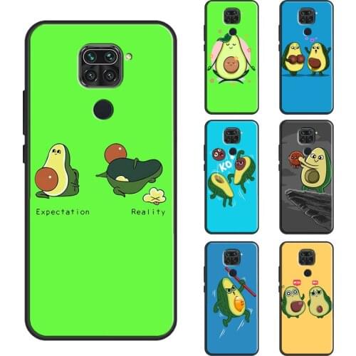 Cute cartoon fruit avocado Case For Xiaomi Redmi Note 10 9 Pro 9S 8T Note 8 Pro Cover For Redmi 9 9T 9A 9C K40 7A 8A